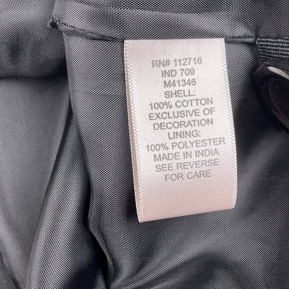 Brownstone Studios Jacket Women P Medium Black Orange Floral Embroider Shacket - Picture 6 of 11